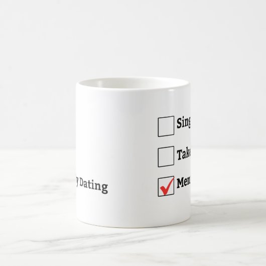 精神独身の的にデートすること、人間関係 コーヒーマグカップ (中央)
