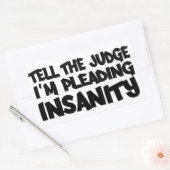 精神異常の司法試験の人 長方形シール (封筒)