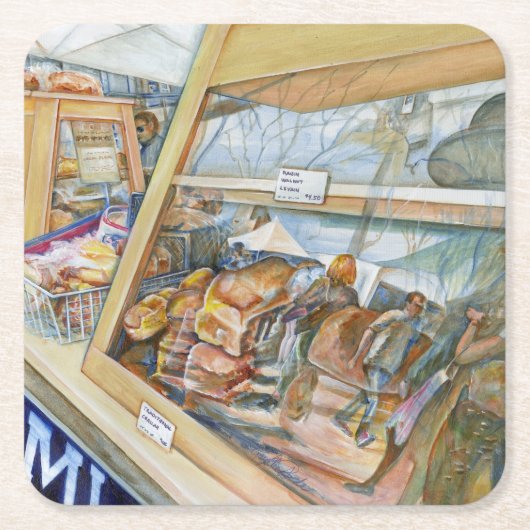 精神異常の晴れた面 スクエアペーパーコースター (正面)