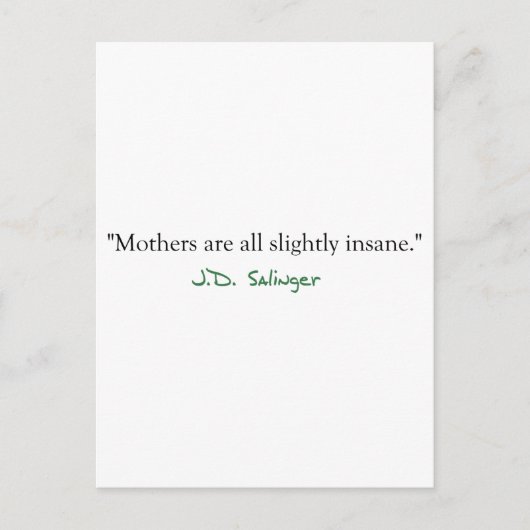 精神異常の母親 ポストカード (正面)