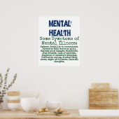精神疾患のいくつかの症状 – Mental Health Qu ポスター (キッチン)