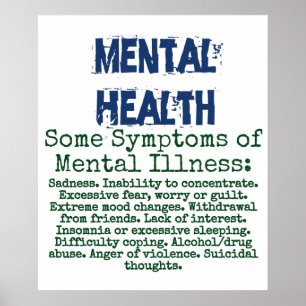 精神疾患のいくつかの症状 – Mental Health Qu ポスター