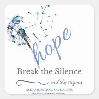 精神疾患への希望 – Dandelion Stickers スクエアシール