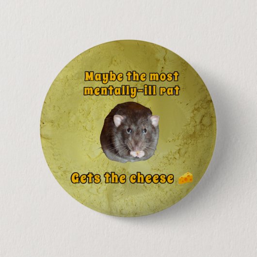 精神疾患ラットボタン 缶バッジ (正面)