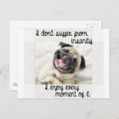 精神病おもしろいを吐く ポストカード (正面/裏面)