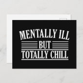 精神病だが完全に冷たいおもしろい引用文 シーズンポストカード (正面/裏面)