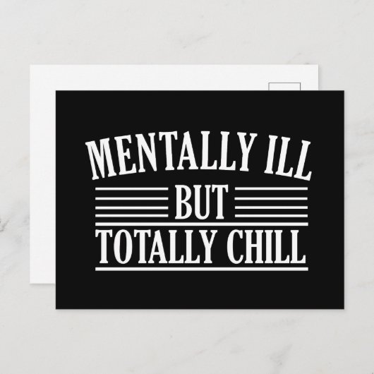 精神病だが完全に冷たいおもしろい引用文 シーズンポストカード (正面/裏面)