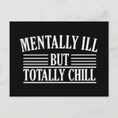 精神病だが完全に冷たいおもしろい引用文 シーズンポストカード (正面)