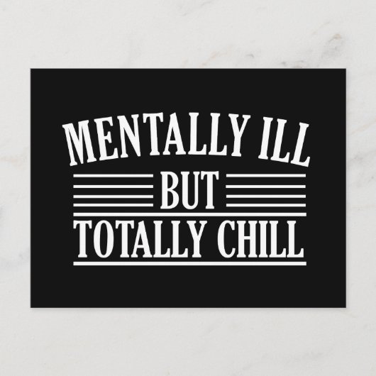 精神病だが完全に冷たいおもしろい引用文 シーズンポストカード (正面)