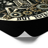 精神病だが完全に冷たいゴシック様式の骨格Dri ポスター (角)