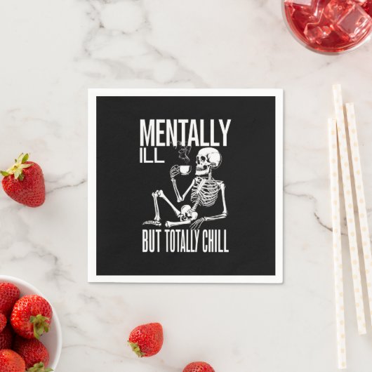 精神病だが完全に寒いハロウィーンの衣装 スタンダードカクテルナプキン (インサイチュ)