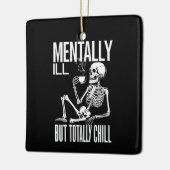 精神病だが完全に寒いハロウィーンの衣装 セラミックオーナメント (左)