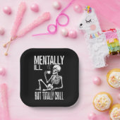 精神病だが完全に寒いハロウィーンの衣装 ペーパープレート (パーティー)