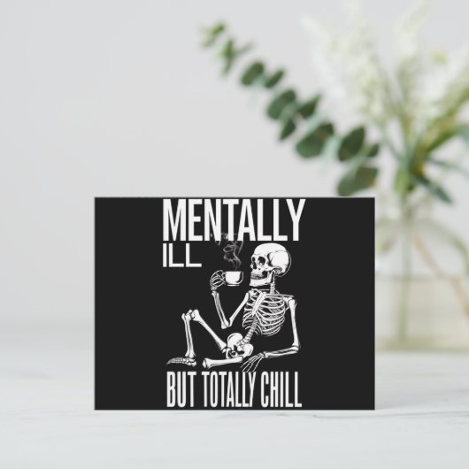 精神病だが完全に寒いハロウィーンの衣装 ポストカード (スタンド正面)