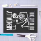 精神病だが完全に寒いハロウィーンの衣装 薄葉紙 (クラフト)