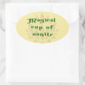 精神病の魔法のカップ 楕円形シール (バッグ)
