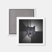 精神病ウルフアドバイス動物ミーム マグネット (正面/裏面)