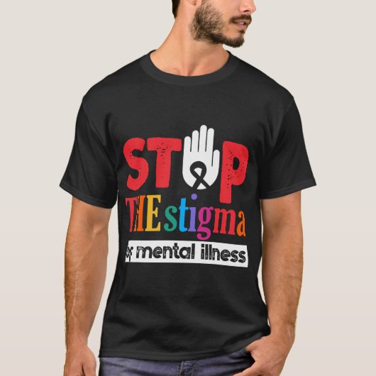 精神病ストップのスティグマ精神保健法 Tシャツ (正面)