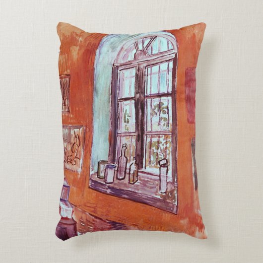 精神病院のヴィンセント・ヴァン・ゴッホのスタジオの窓 アクセントクッション (正面(垂直))