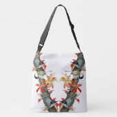 精神病院の鳥の野性生物は動物にトートバックを去ります クロスボディバッグ (裏面)