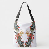 精神病院の鳥の野性生物は動物にトートバックを去ります クロスボディバッグ (正面)