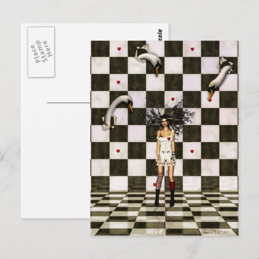 精神病 ポストカード (正面/裏面)