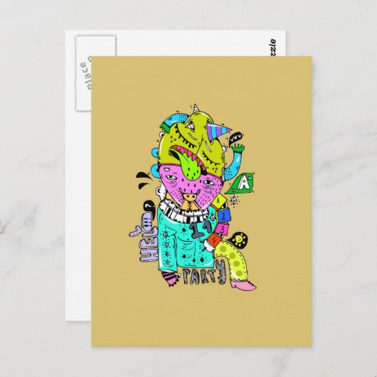 精神病 ポストカード (正面/裏面)