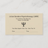 精神療法オフィスアポイントメントリマインダーカード 予約カード (正面)