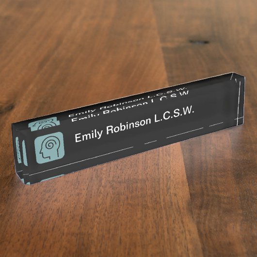 精神療法メンタルヘルス相談 デスクネームプレート (側面)