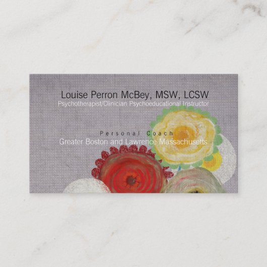 精神療法士の臨床医の心理教育の仕事 名刺 (正面)