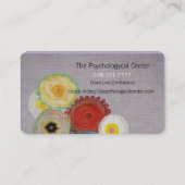 精神療法士の臨床医の心理教育の仕事 名刺 (裏面)