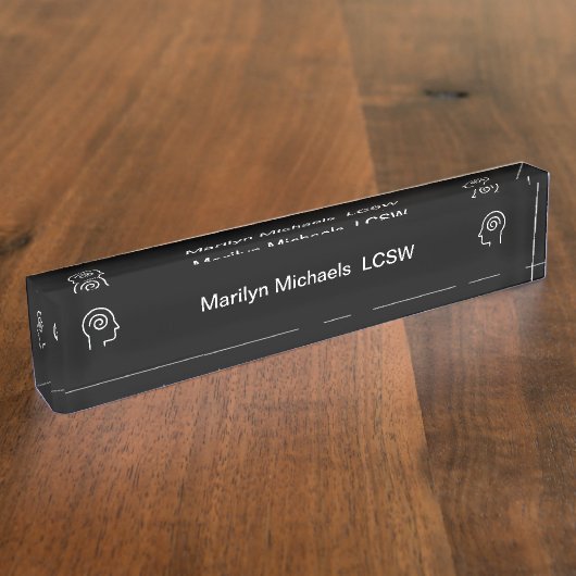 精神療法士プロフェッショナル室 デスクネームプレート (側面)