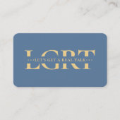 精神療法士メンタルヘルスセラピストブルーモード 名刺 (正面)