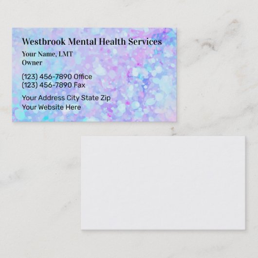 精神療法精神保健医療 名刺 (正面/裏面)