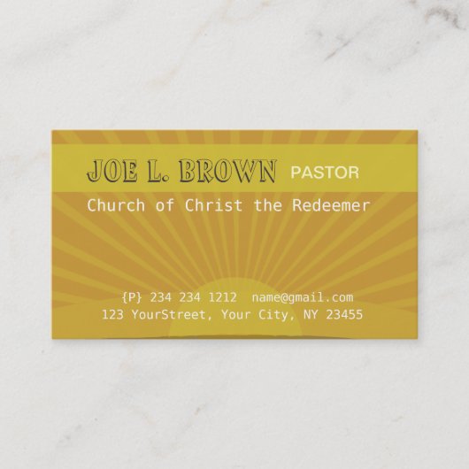 精神的で冥想的な日光のモダン 名刺 (正面)