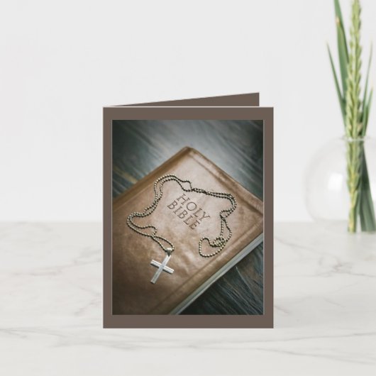 精神的なクリスマス サンキューカード (正面)