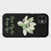 精神的なグリーンロータスフラワー 南無妙法蓮華経 Case-Mate iPhoneケース (裏面(横))