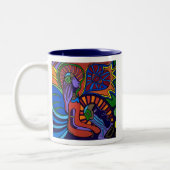 "精神的なハート"のマグ ツートーンマグカップ (左)