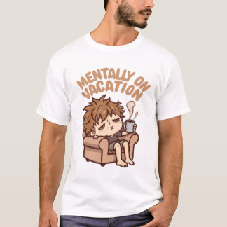 精神的なバケーションイラスト Tシャツ