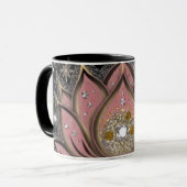 精神的なピンクの蓮の花 コーヒーマグ マグカップ (正面左)