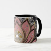 精神的なピンクの蓮の花 コーヒーマグ マグカップ (正面右)
