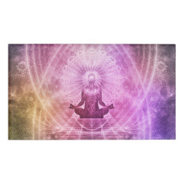 精神的なヨガ瞑想禅カラフル 名札