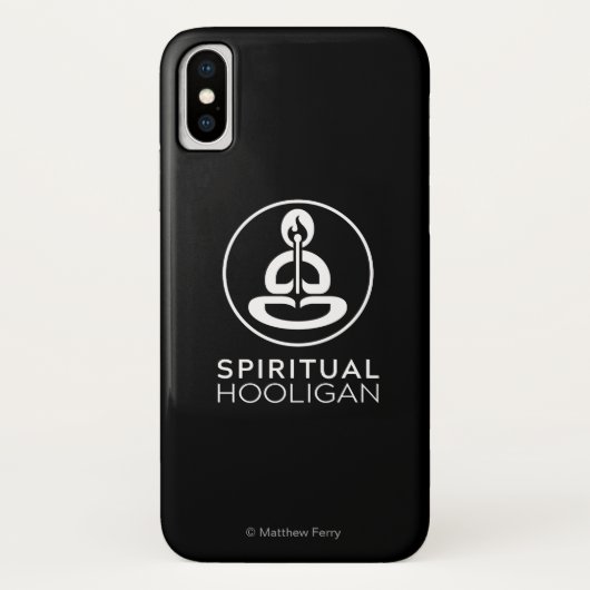 精神的な不良のクラシックな電話箱の黒 Case-Mate iPhoneケース (裏面)