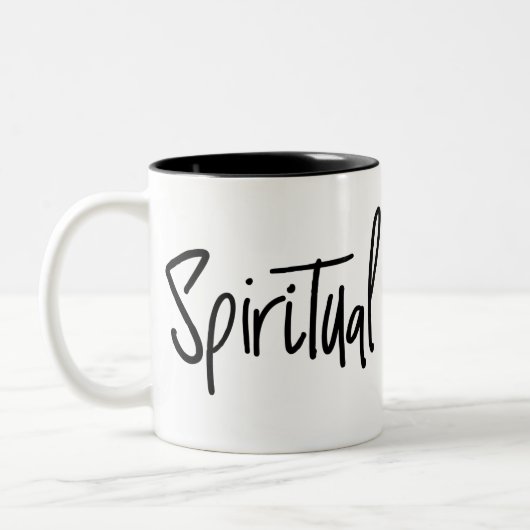 精神的な不良の大きい原稿のマグ ツートーンマグカップ (左)