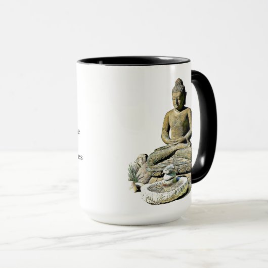 精神的な仏の禅の啓発の引用文 マグカップ (正面右)