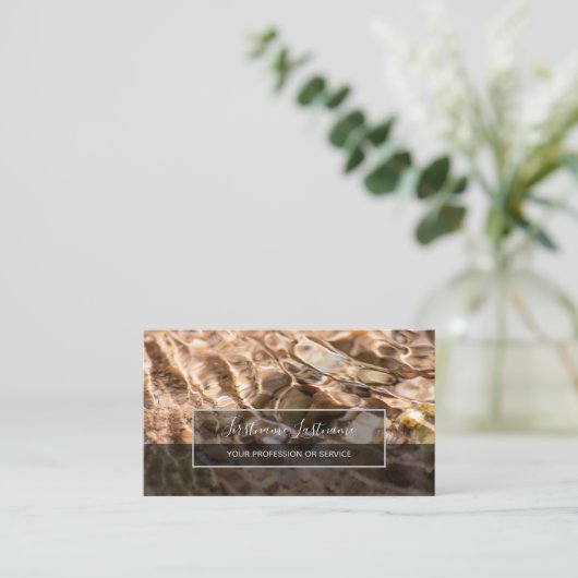 精神的な健康バ澄んスのためのクリークの水の流れ 名刺 (スタンド正面)