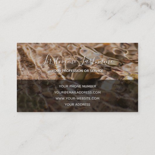 精神的な健康バ澄んスのためのクリークの水の流れ 名刺 (裏面)