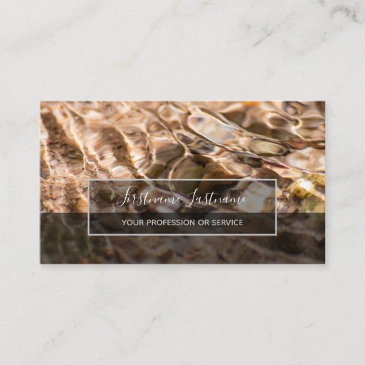 精神的な健康バ澄んスのためのクリークの水の流れ 名刺 (正面)