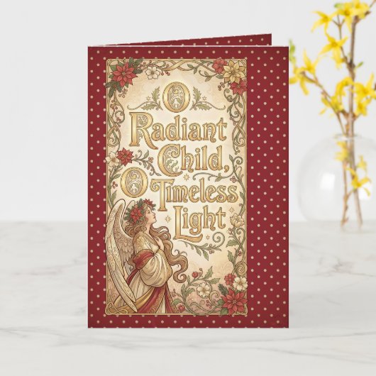 精神的な冬の祝福 カード (黄色い花)