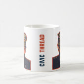 精神的な問題で目をつぶった大統領 コーヒーマグカップ (中央)